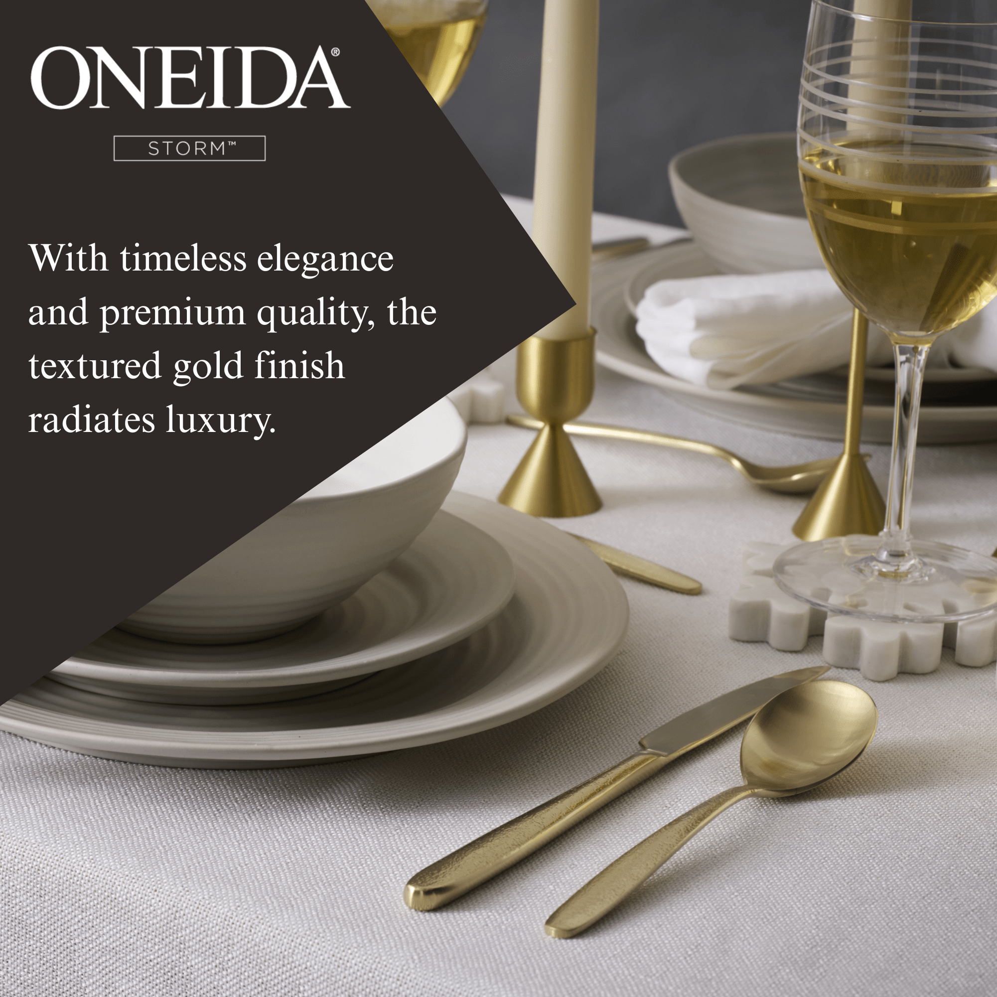 Oneida Storm Champagne Cutlery 