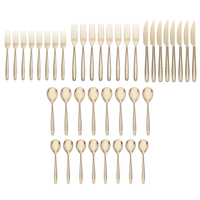 ONEIDA Storm Champagne Gold 40 Pieces Cutlery Set - Stainless Steel - 8 Person Place Setting