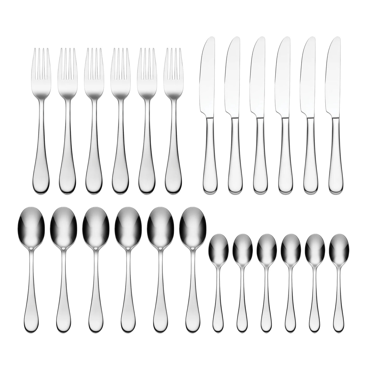 ONEIDA Icarus 24 Pieces Cutlery Set - Stainless Steel - 6 Person Place Setting