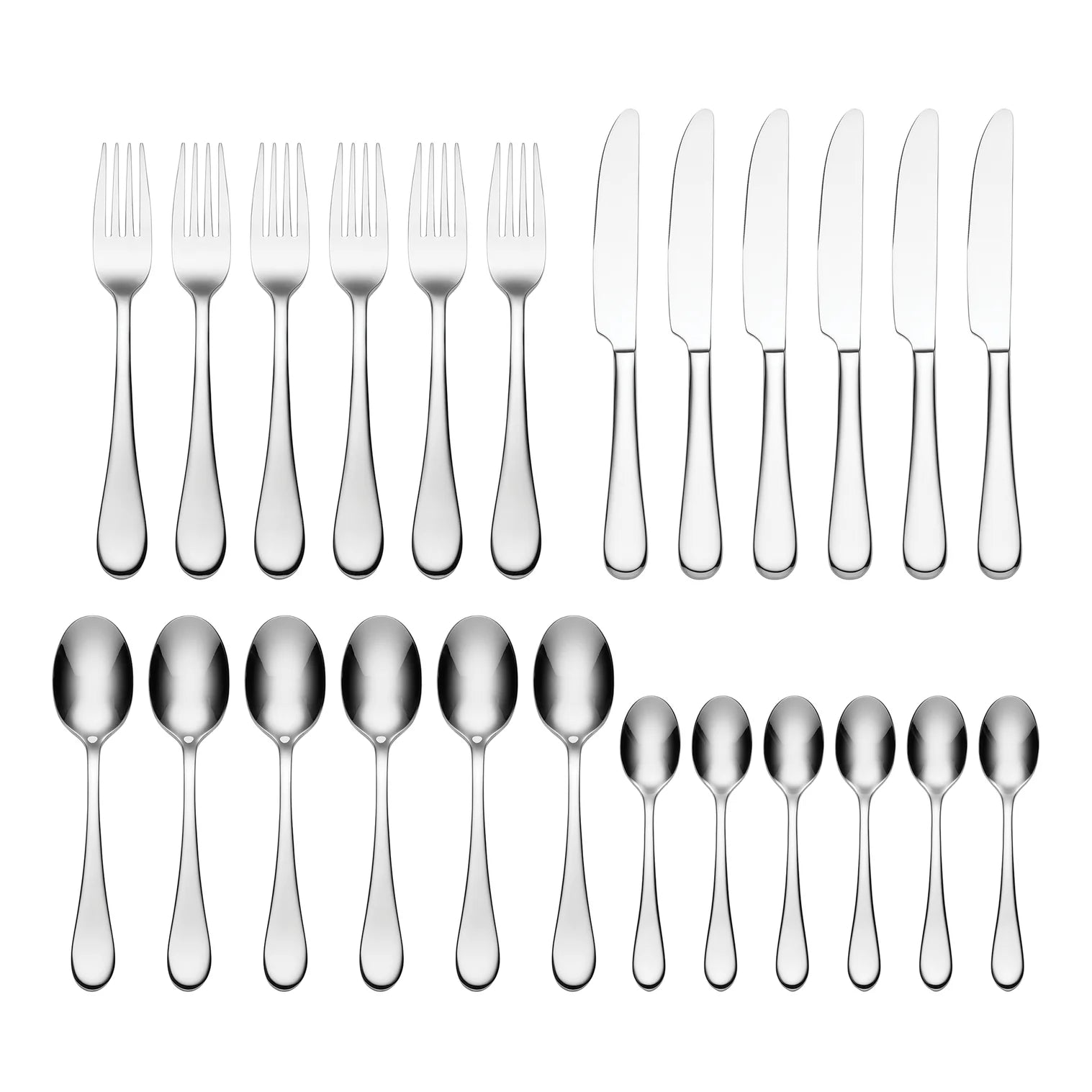 ONEIDA Icarus 24 Pieces Cutlery Set - Stainless Steel - 6 Person Place Setting