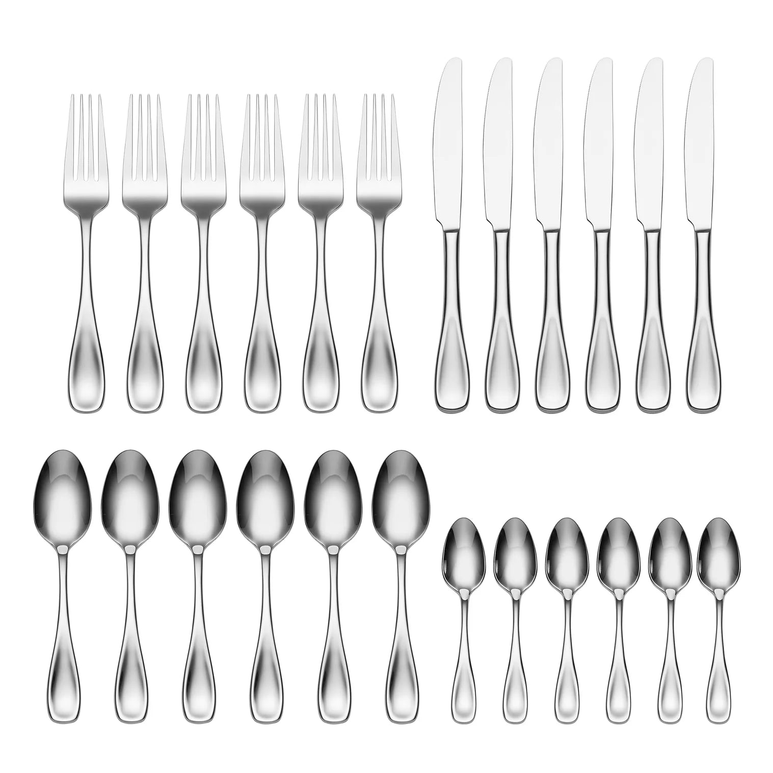 ONEIDA Voss 24 Pieces Cutlery Set - Stainless Steel - 6 Person Place Setting