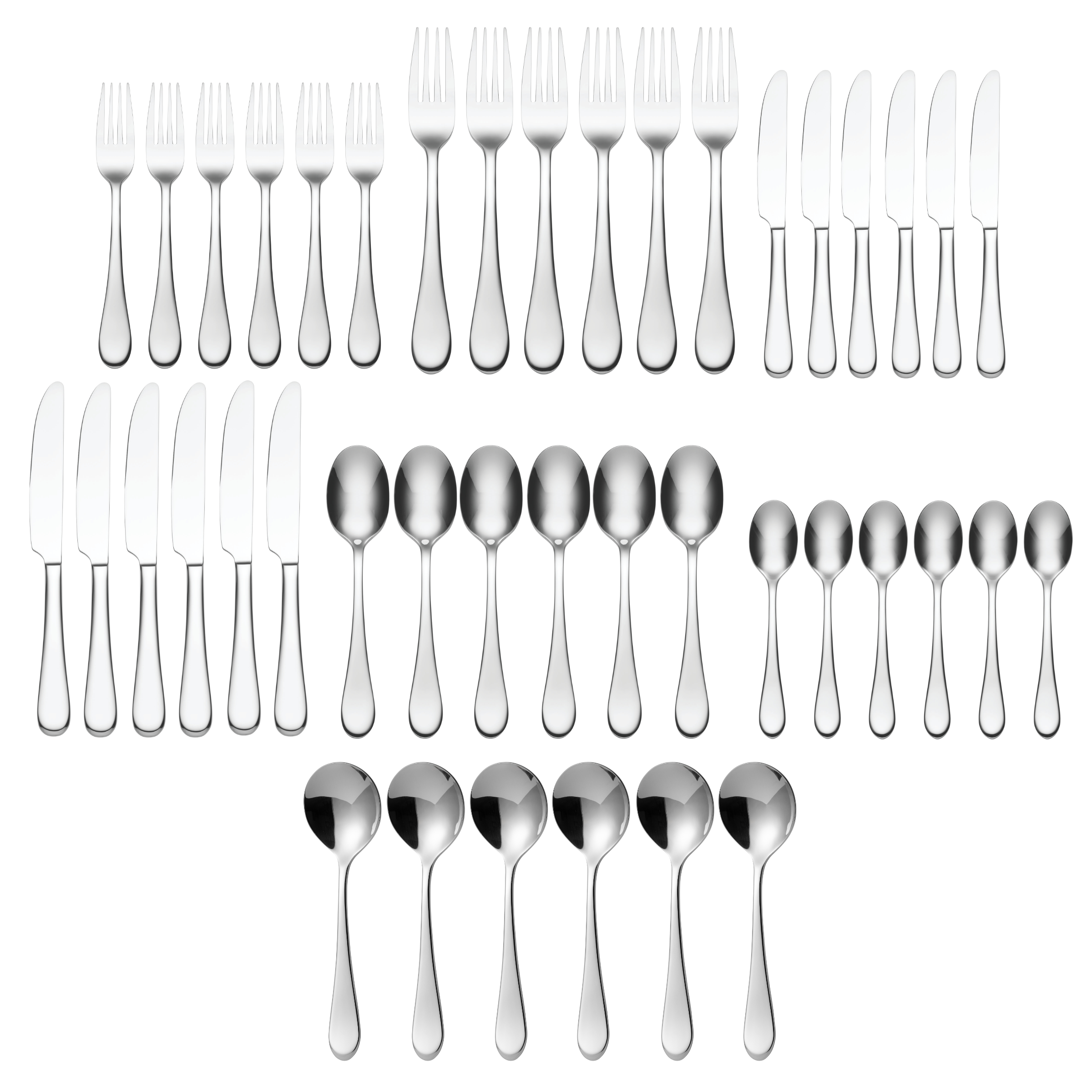 ONEIDA ICARUS 42-Piece Stainless Steel Cutlery Set – 6 Place Settings