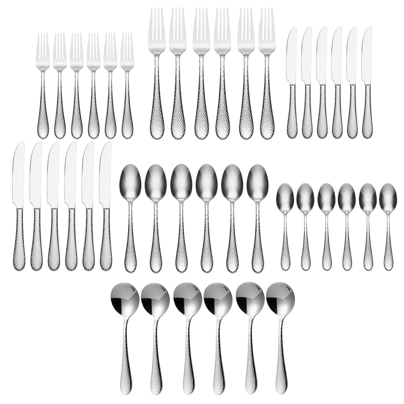 ONEIDA TIBET 42-Piece Stainless Steel Cutlery Set – 6 Place Settings