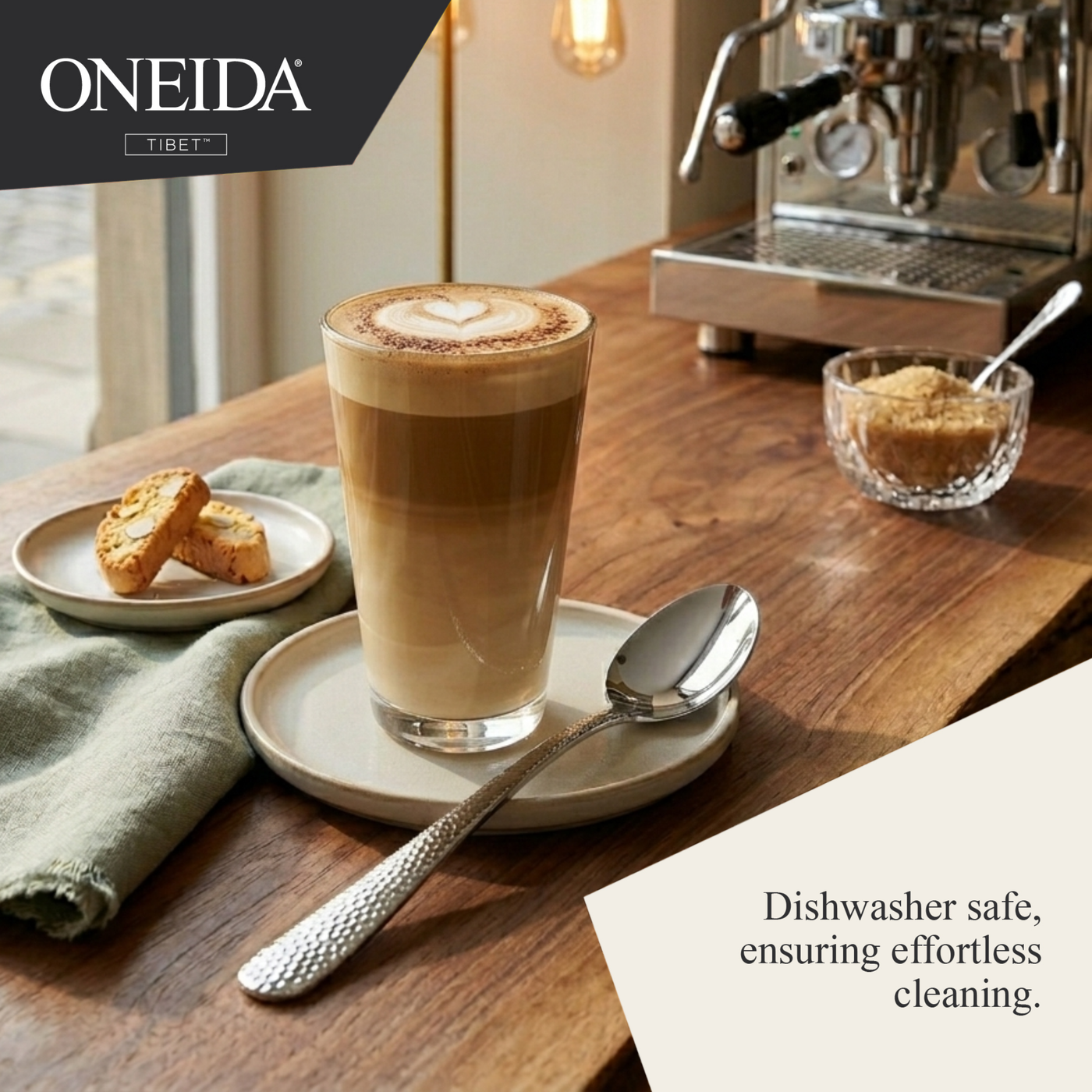 ONEIDA TIBET Stainless Steel Tall Drink Spoons – Set of 4