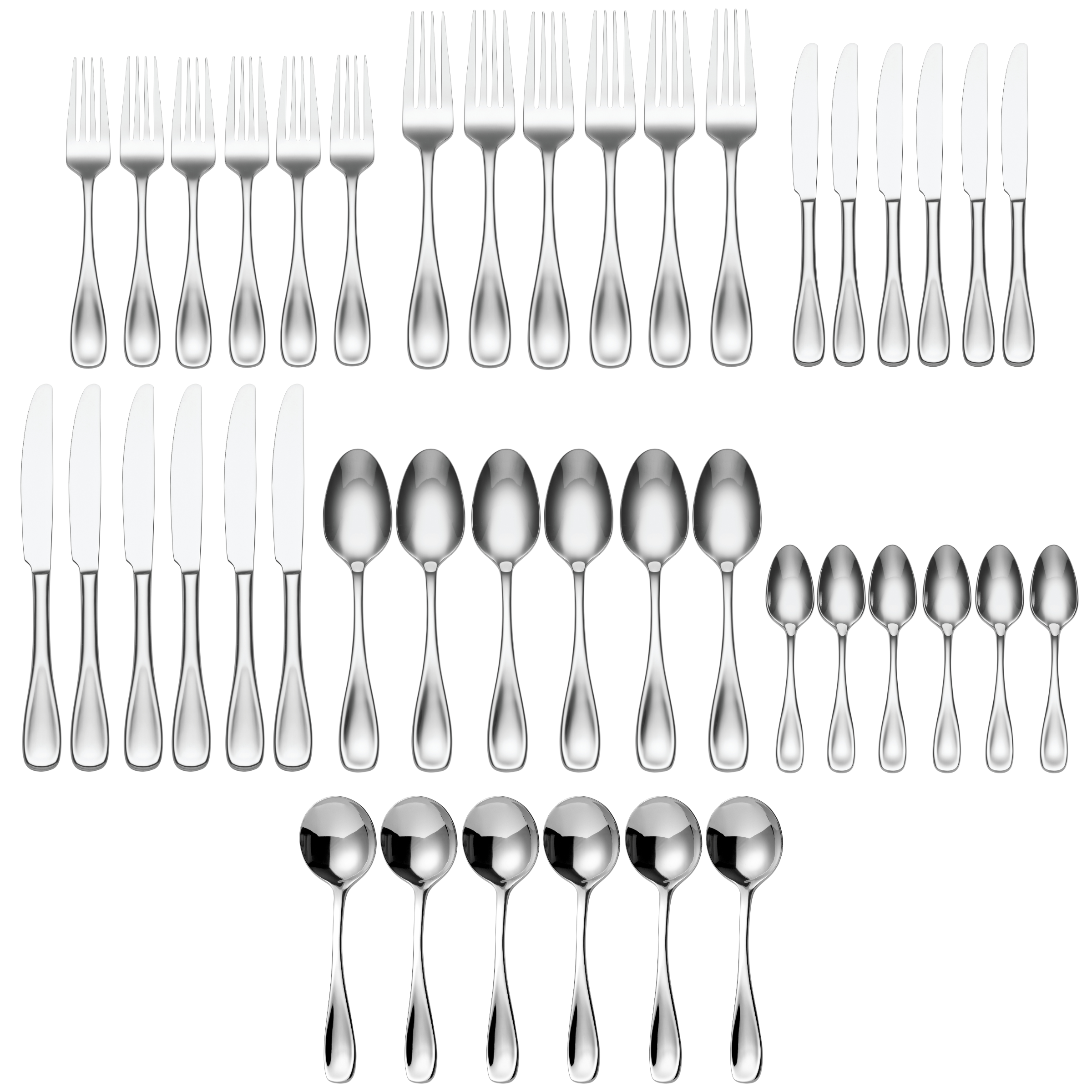 ONEIDA VOSS 42-Piece Stainless Steel Cutlery Set - 6 Place Settings