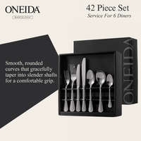 ONEIDA BARCELONA 42-Piece Stainless Steel Cutlery Set – 6 Place Settings