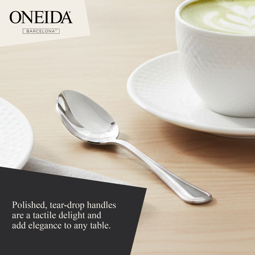 ONEIDA BARCELONA Stainless Steel Teaspoons – Set of 6