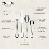 ONEIDA ICARUS Stainless Steel Teaspoons – Set of 6