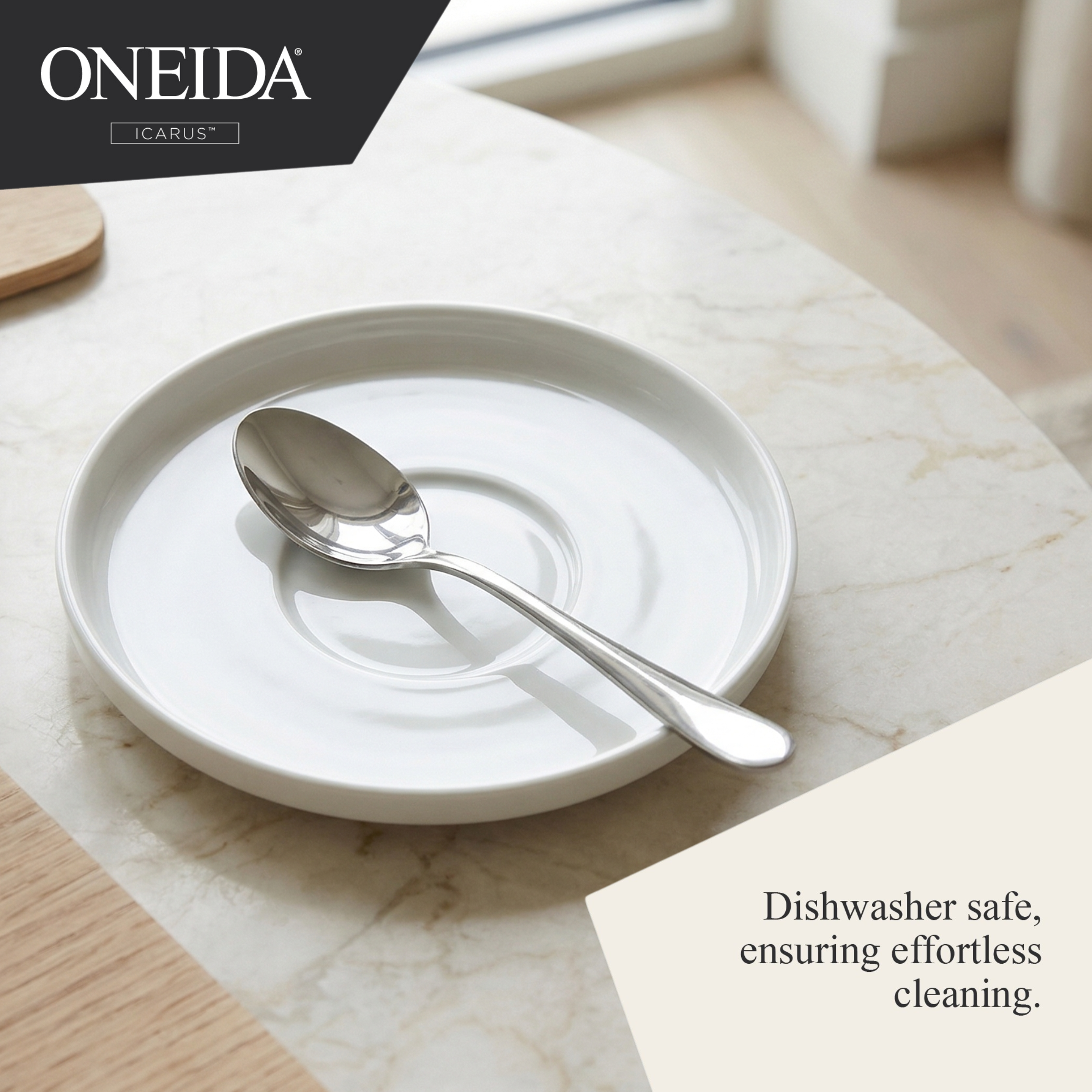 ONEIDA ICARUS Stainless Steel Teaspoons – Set of 6