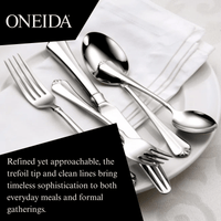 ONEIDA Juilliard 45 Pieces Cutlery Set - Stainless Steel - 8 Person Place Setting