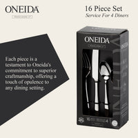 ONEIDA Mascagni II 16 Pieces Cutlery Set - Stainless Steel - 4 Person Place Setting