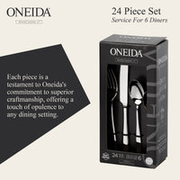 ONEIDA Mascagni II 24 Pieces Cutlery Set - Stainless Steel - 6 Person Place Setting