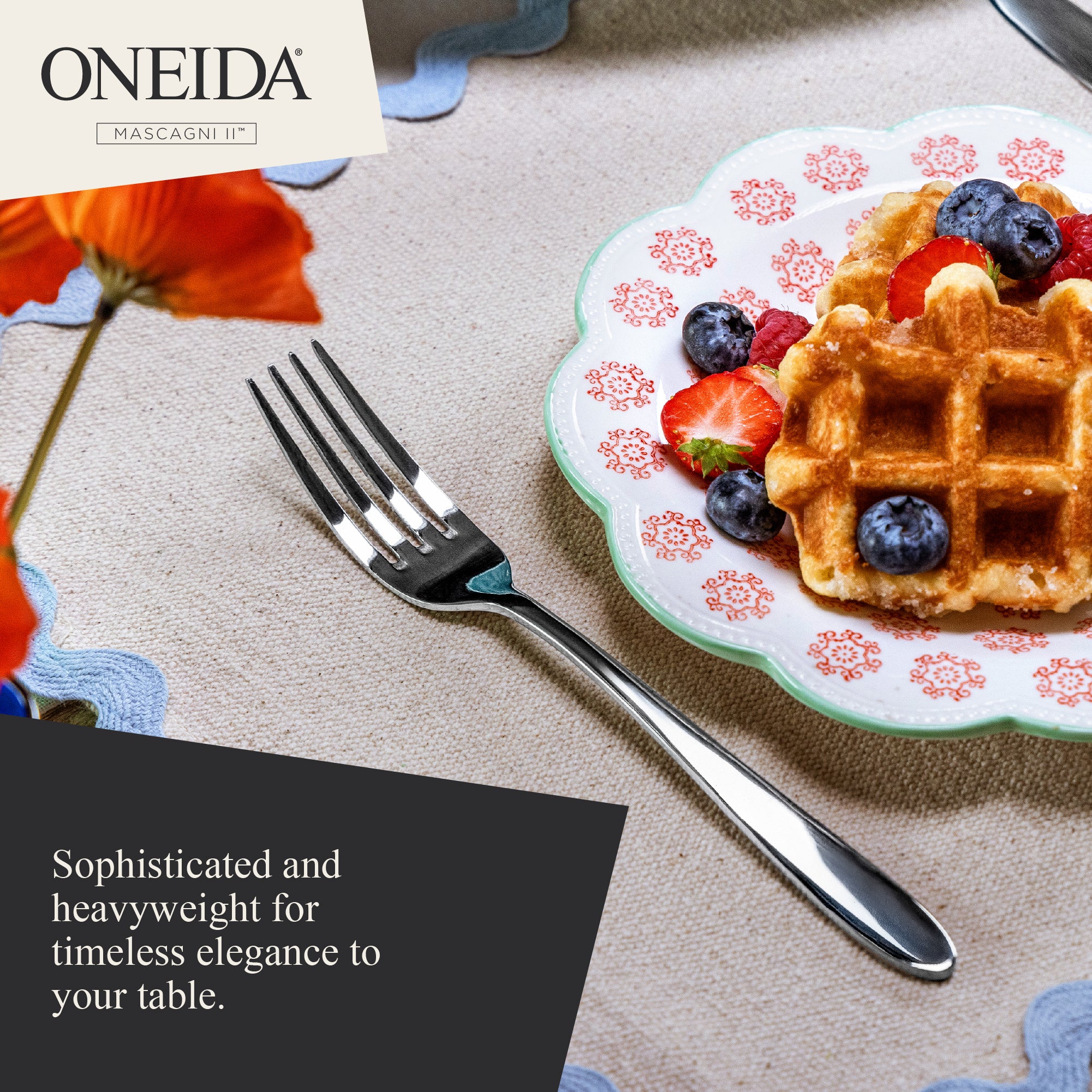 ONEIDA Mascagni II 24 Pieces Cutlery Set - Stainless Steel - 6 Person Place Setting