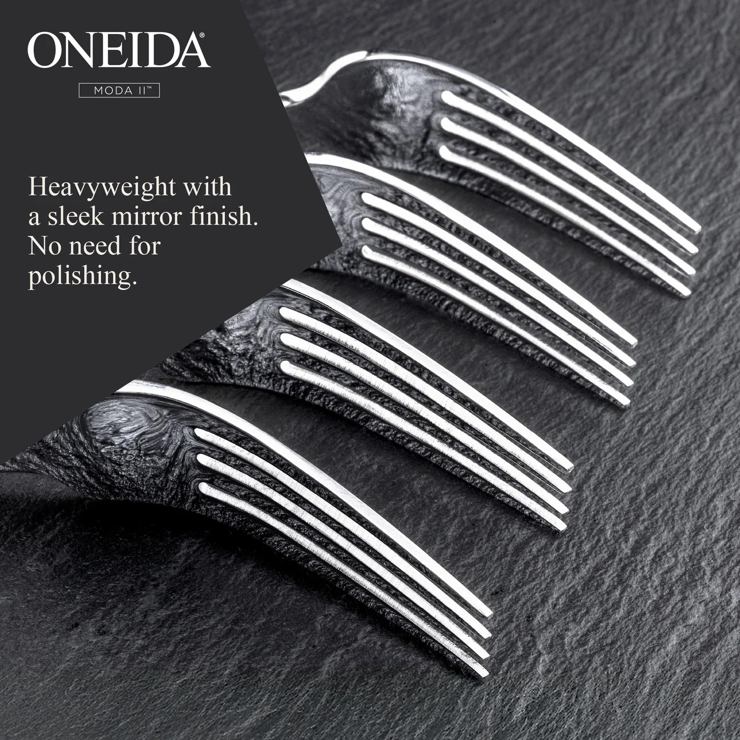 ONEIDA Moda II 16 Pieces Cutlery Set - Stainless Steel - 4 Person Place Setting