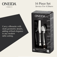 ONEIDA Moda II 16 Pieces Cutlery Set - Stainless Steel - 4 Person Place Setting
