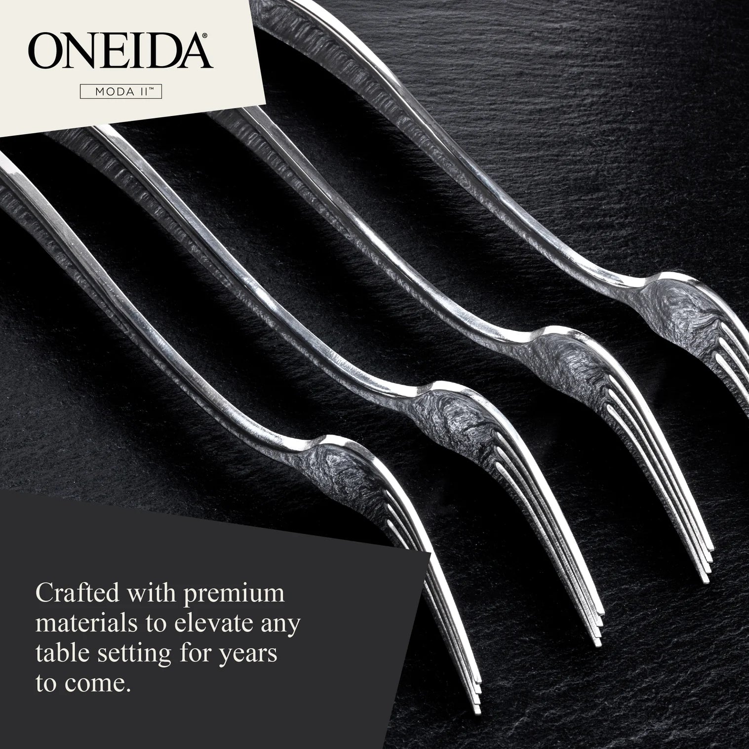 ONEIDA Moda II 24 Pieces Cutlery Set - Stainless Steel - 6 Person Place Setting