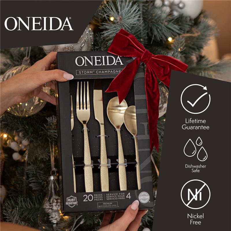 Oneida Storm Champagne Cutlery Christmas Present