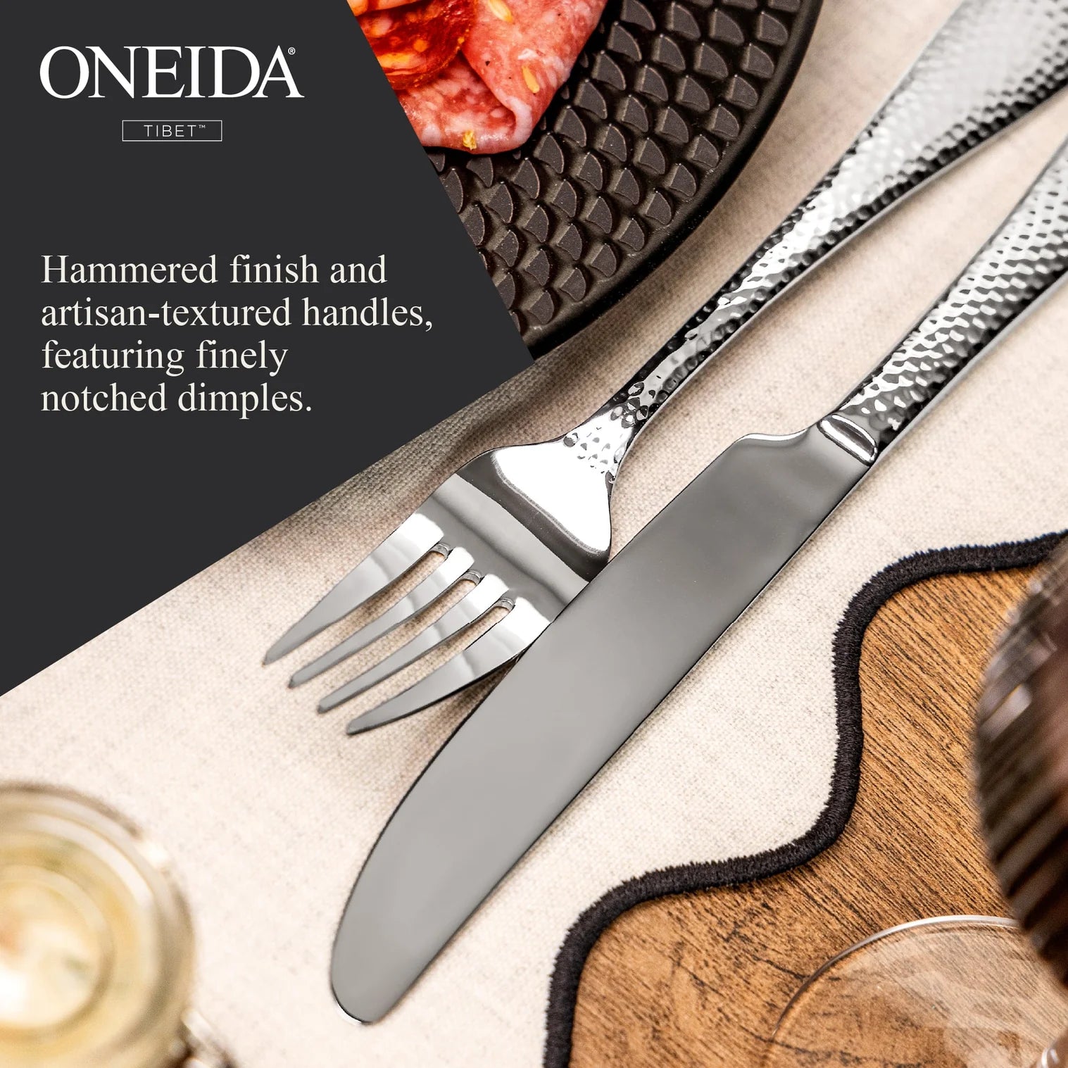 ONEIDA Tibet 16 Pieces Cutlery Set - Stainless Steel - 4 Person Place Setting