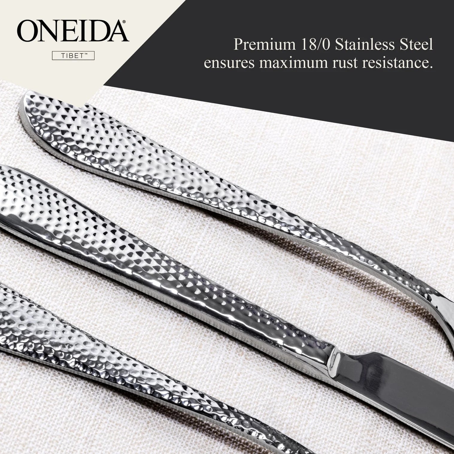 ONEIDA Tibet 24 Pieces Cutlery Set - Stainless Steel - 6 Person Place Setting