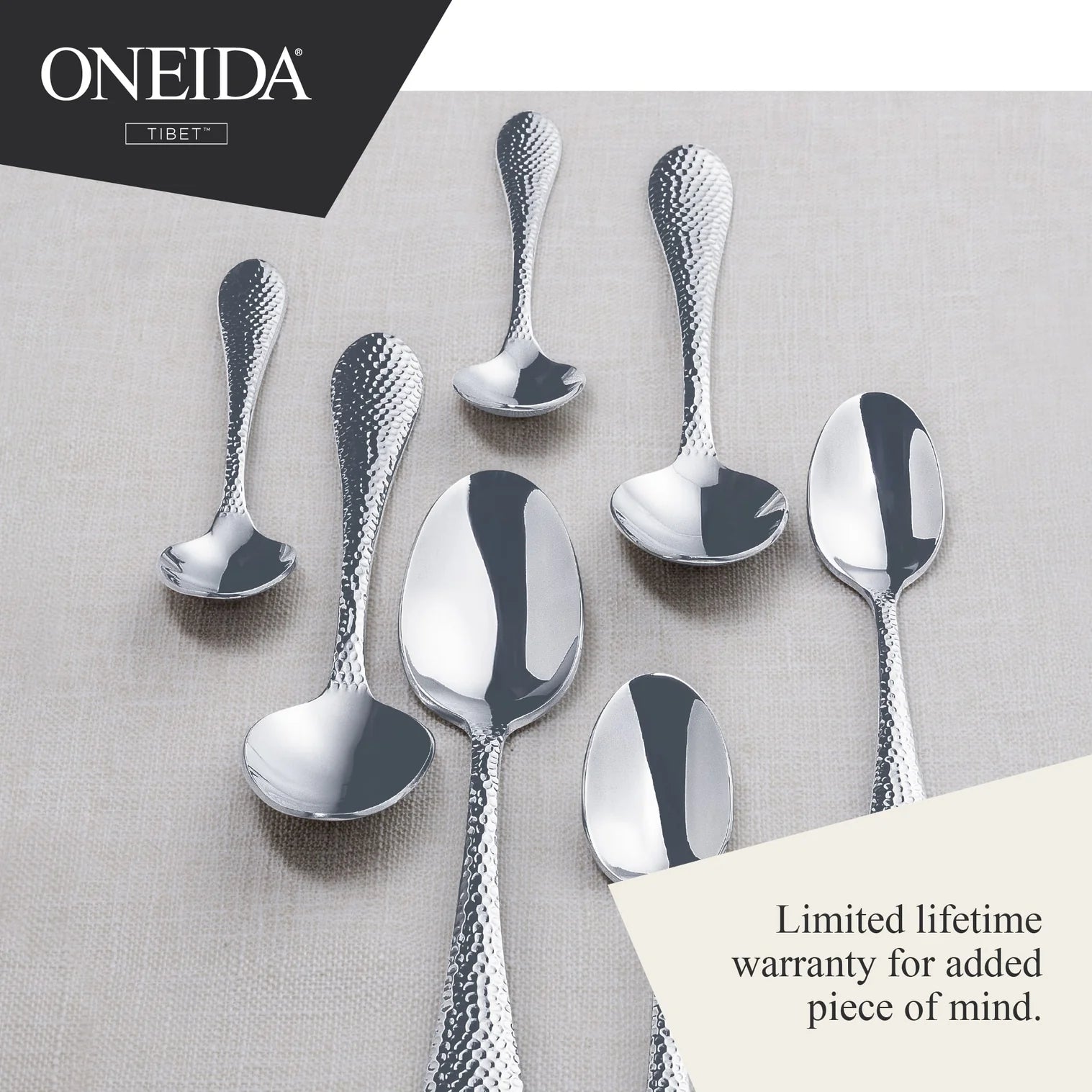 ONEIDA Tibet 24 Pieces Cutlery Set - Stainless Steel - 6 Person Place Setting