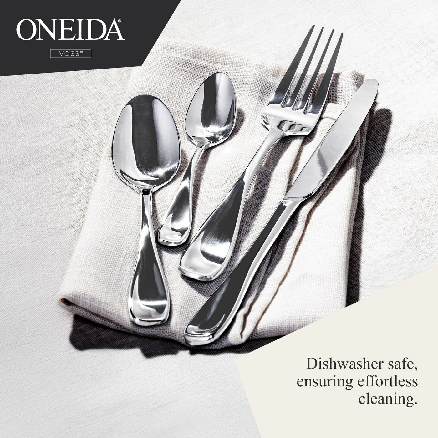 ONEIDA Voss 24 Pieces Cutlery Set - Stainless Steel - 6 Person Place Setting