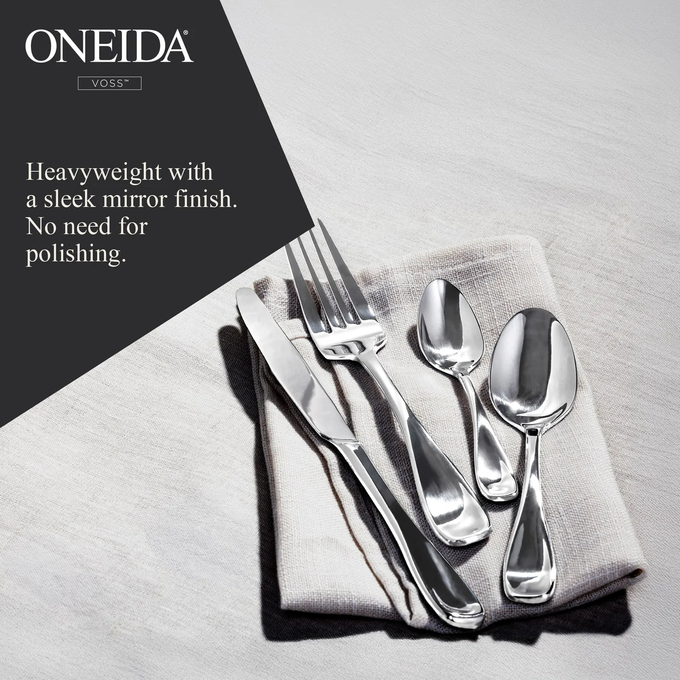 ONEIDA Voss 24 Pieces Cutlery Set - Stainless Steel - 6 Person Place Setting