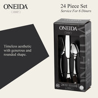 ONEIDA Voss 24 Pieces Cutlery Set - Stainless Steel - 6 Person Place Setting