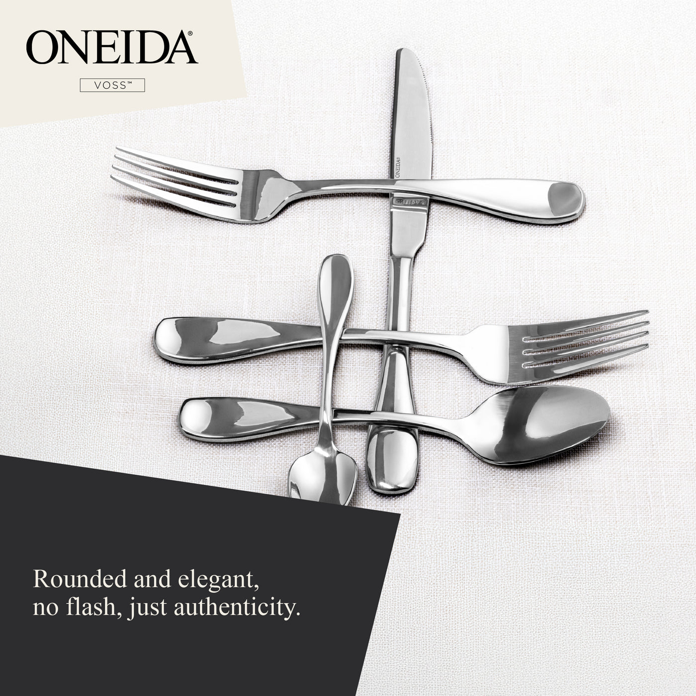 ONEIDA VOSS Stainless Steel Teaspoons – Set of 6
