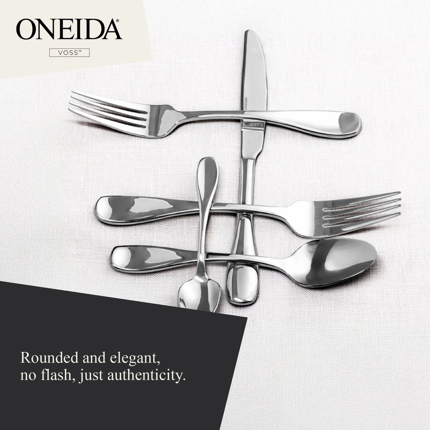 ONEIDA Voss 24 Pieces Cutlery Set - Stainless Steel - 6 Person Place Setting