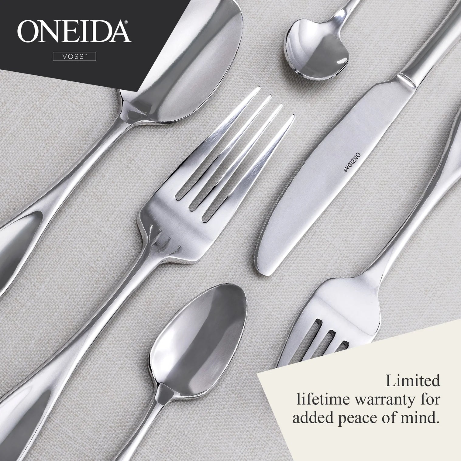 ONEIDA Voss 16 Pieces Cutlery Set- Stainless Steel - 4 Person Place Setting